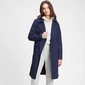 GAP Modern Trench Coat in Navy NWT